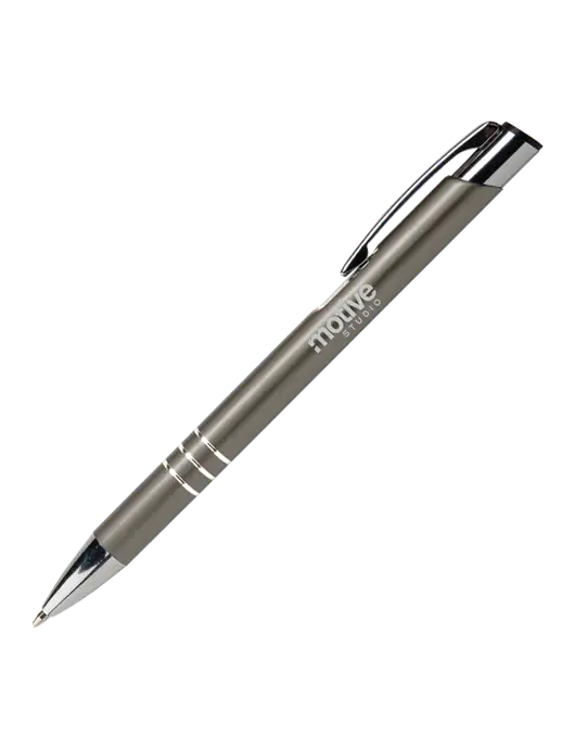 Laurent Gunmetal Pen - Black Ink w/Motive Studio Logo