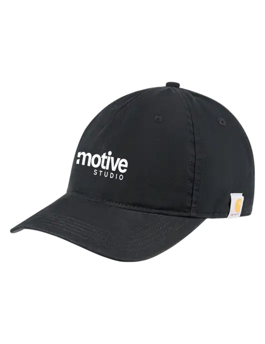 Carhartt Black Cotton Canvas Cap w/Motive Studio Logo