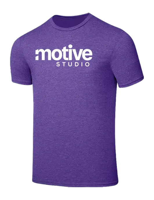 Seriously Soft Heathered Purple T-Shirt w/Motive Studio Logo