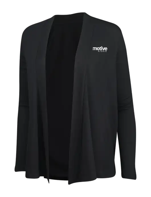 Black Womens Concept Cardigan w/Motive Studio Logo