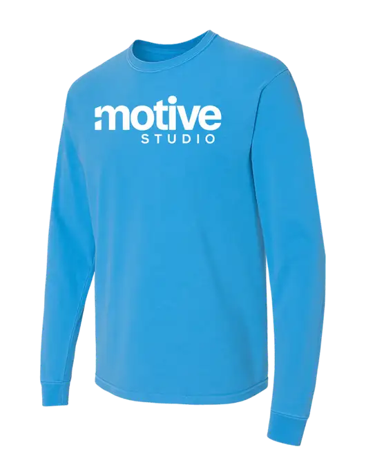 Comfort Colors Garment-Dyed Royal  Heavyweight Long Sleeve T-Shirt w/Motive Studio Logo