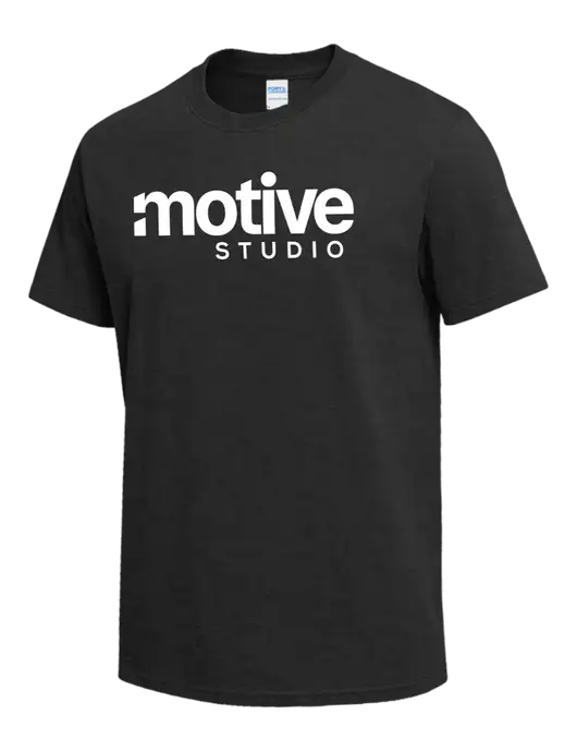 Dark Grey Heather Heavyweight 6.1 oz T-Shirt w/Motive Studio Logo