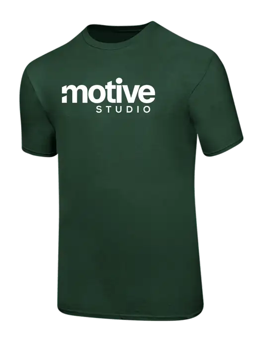 Ring Spun Forest Green 4.5 oz T-Shirt w/Motive Studio Logo