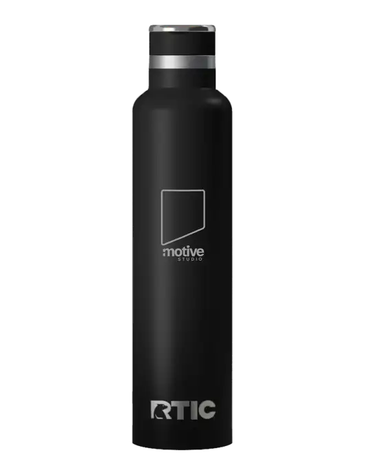 RTIC Journey 26 oz Black Bottle w/Motive Studio Logo