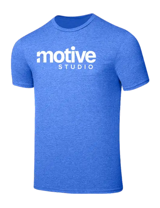 Seriously Soft Heathered Royal T-Shirt w/Motive Studio Logo