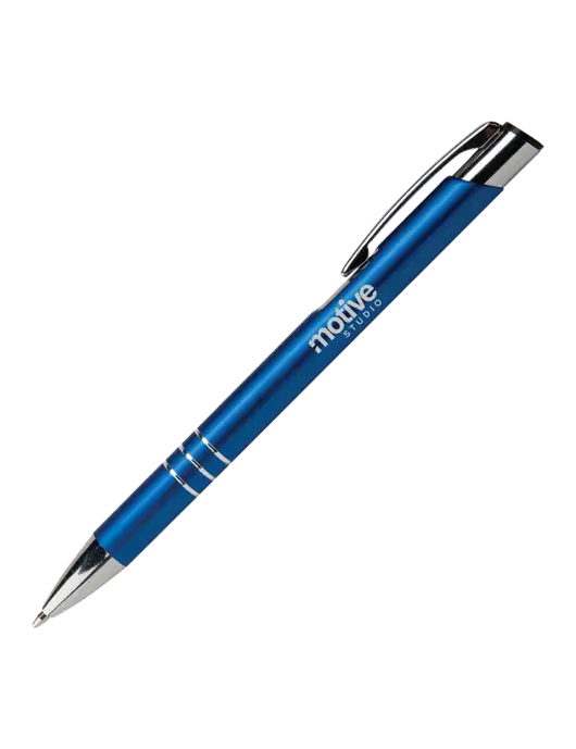 Laurent Blue Pen - Black Ink w/Motive Studio Logo