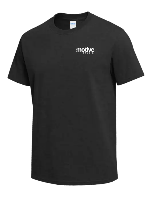 Dark Grey Heather Heavyweight 6.1 oz T-Shirt w/Motive Studio Logo