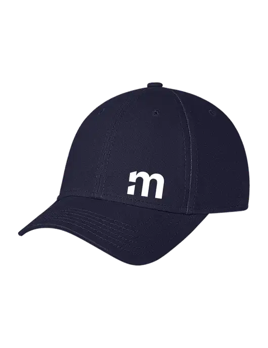 Navy Structured Soft Snap Closure Hook & Loop Cap w/m Icon Logo