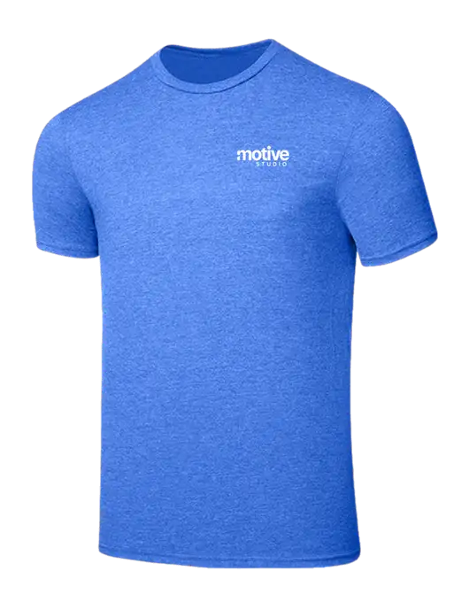 Seriously Soft Heathered Royal T-Shirt w/Motive Studio Logo