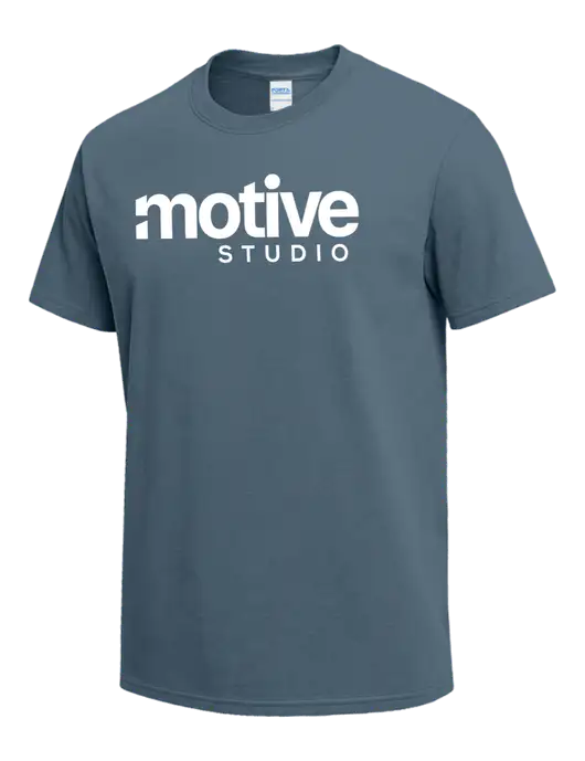 Slate Blue Heavyweight 6.1 oz T-Shirt w/Motive Studio Logo