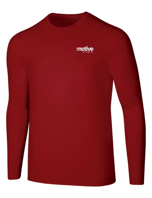 Seriously Soft Red Long Sleeve T-Shirt w/Motive Studio Logo