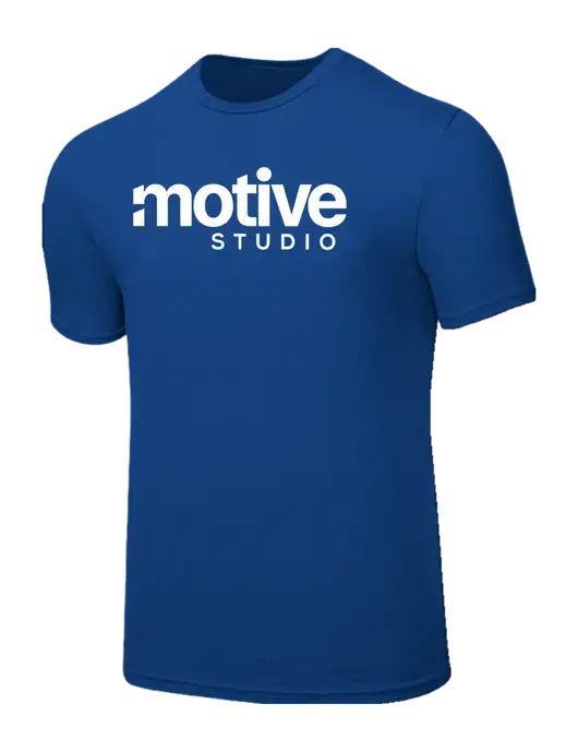 Seriously Soft Royal T-Shirt w/Motive Studio Logo