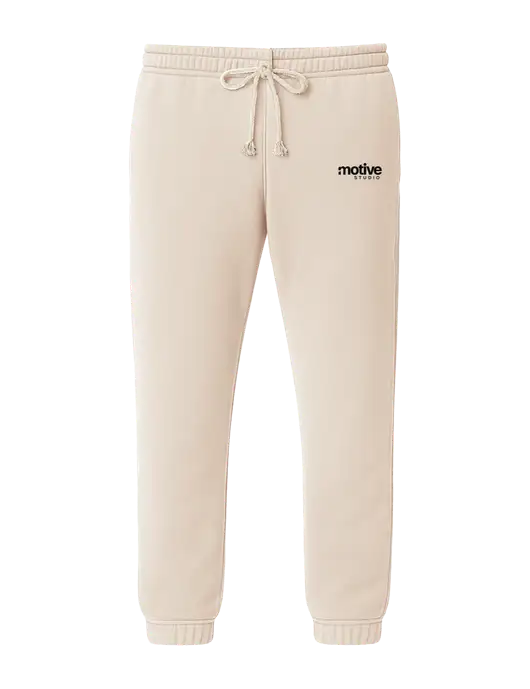 Comfort Colors Garment-Dyed Ivory Lightweight Fleece Sweatpants w/Motive Studio Logo