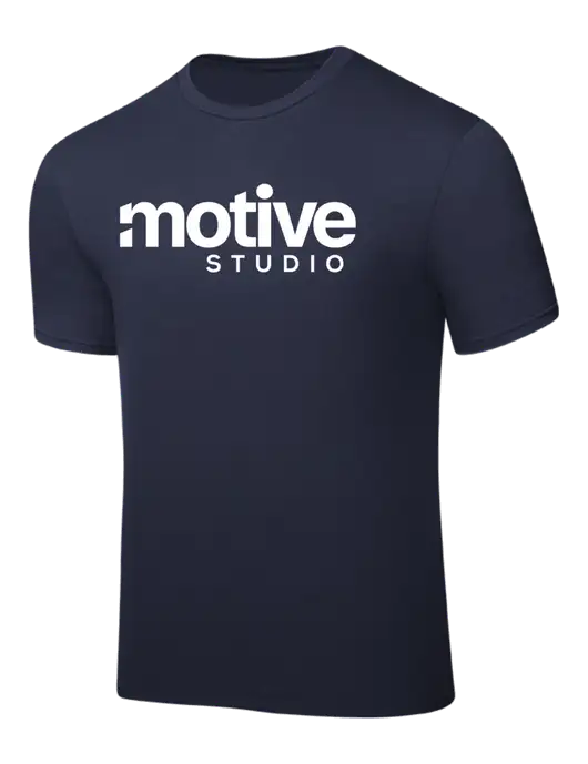 Navy PosiCharge Competitor Tee w/Motive Studio Logo