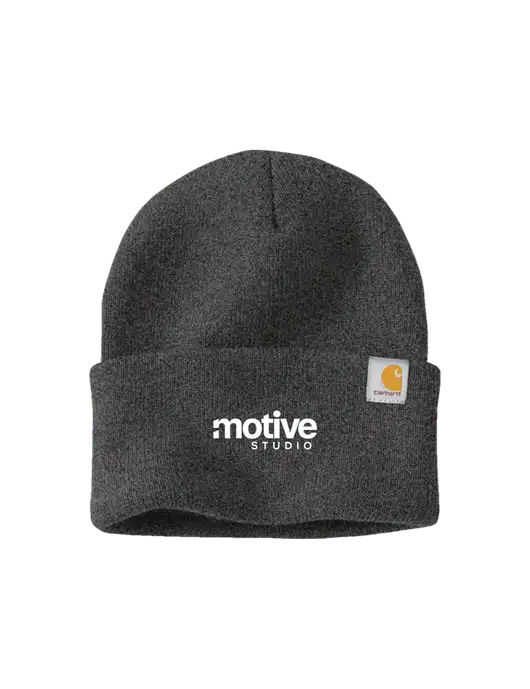 Carhartt Dark Grey Watch Cap 2.0 w/Motive Studio Logo