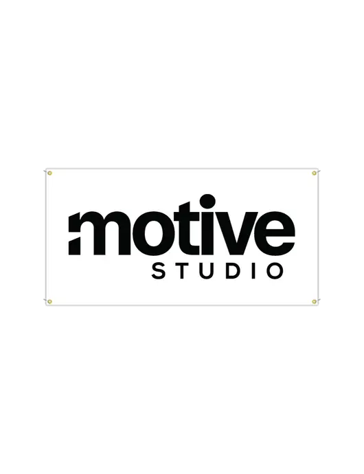 Vinyl Banner 72" x 36"  w/Motive Studio Logo