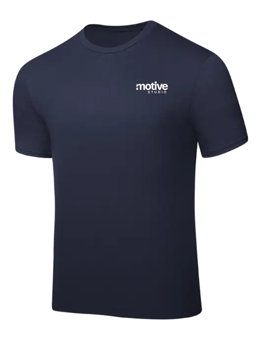 Navy PosiCharge Competitor Tee w/Motive Studio Logo