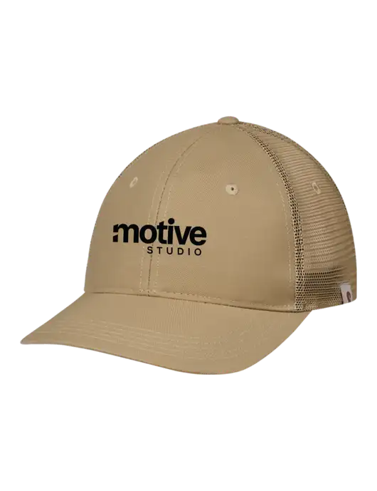 Carhartt Dark Tan Trucker Rugged Pro Series Cap w/Motive Studio Logo