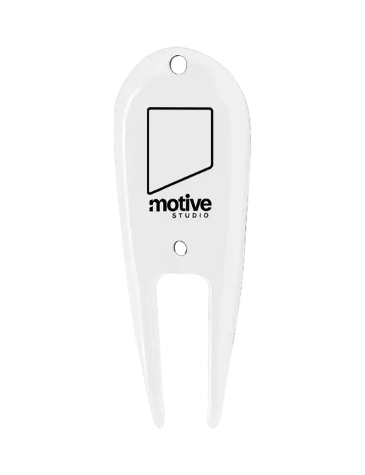 White Divot Tool w/Motive Studio Logo