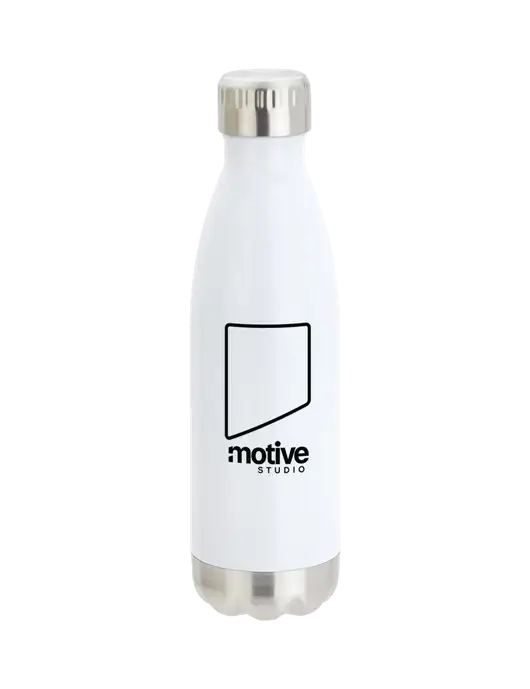 City Go White 17 oz Insulated Bottle w/Motive Studio Logo