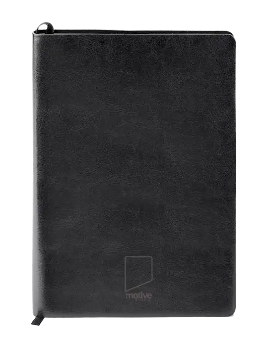 Fabrizio Black Soft Cover 5.75 x 8.125 Journal w/Motive Studio Logo