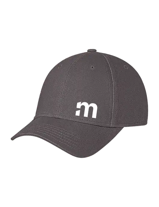 Medium Dark Grey Structured Soft Snap Closure Hook & Loop Cap w/m Icon Logo