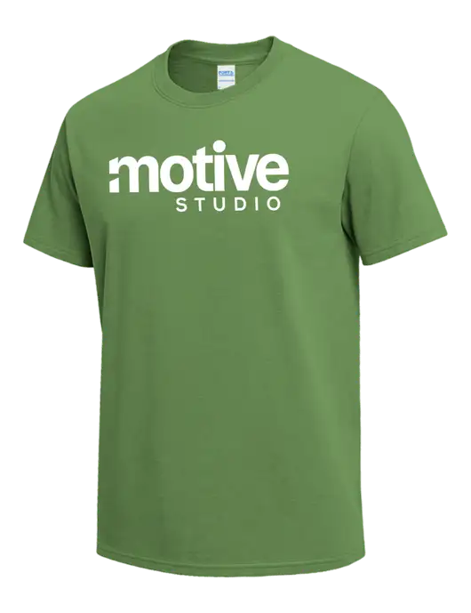Light Kelly Green Heavyweight 6.1 oz T-Shirt w/Motive Studio Logo