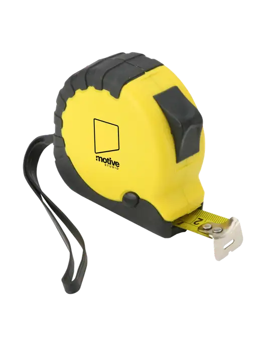 Yellow Tape Measure, 16' w/Motive Studio Logo