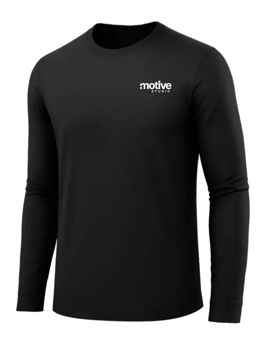 Long Sleeve Black PosiCharge Competitor Tee w/Motive Studio Logo