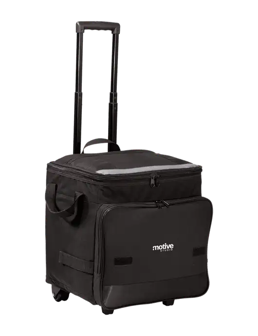 Black Rolling Cooler w/Motive Studio Logo