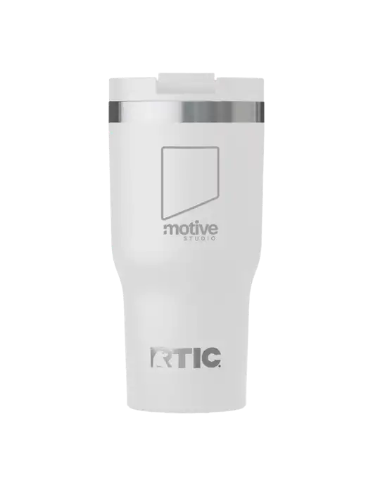 RTIC Essential 30 oz White Tumbler w/Motive Studio Logo