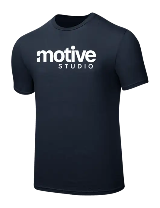 Seriously Soft Navy T-Shirt w/Motive Studio Logo
