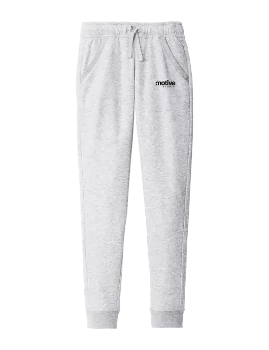Modern Very Light Grey Heather Fleece Jogger w/Motive Studio Logo