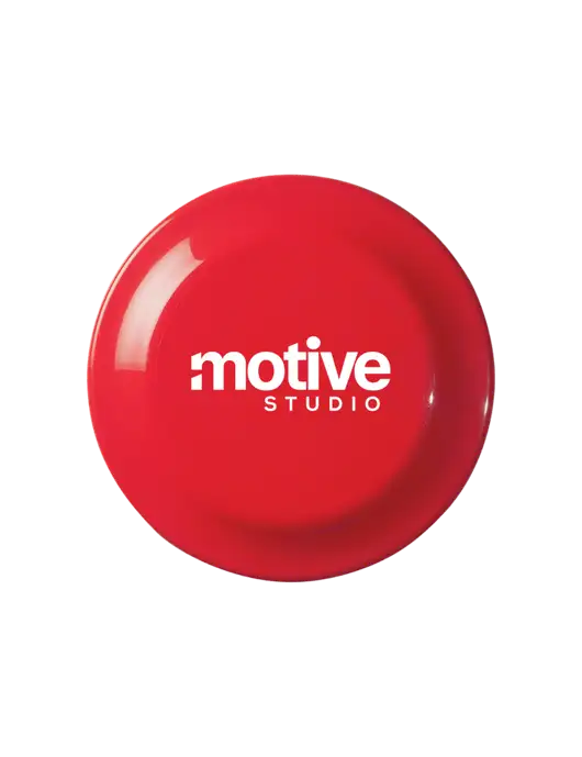 Fun Red Flying Disc w/Motive Studio Logo