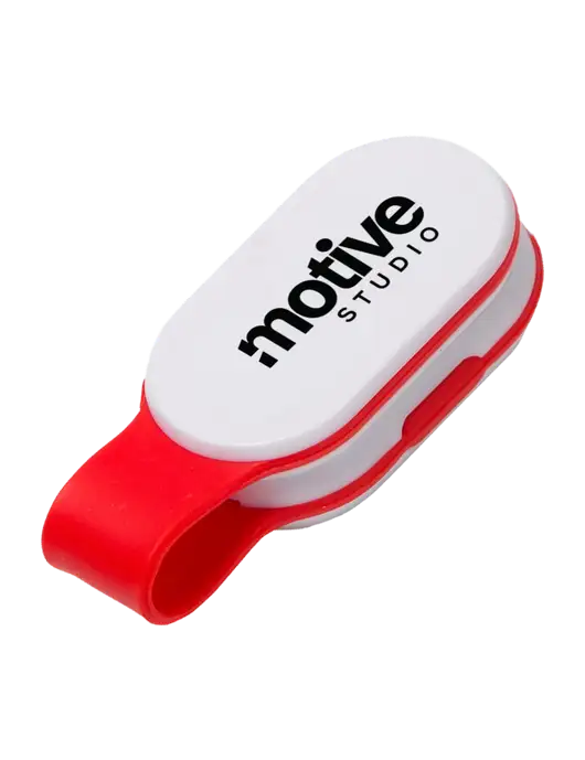 Magna Clip Red Personal Safety Light w/Motive Studio Logo
