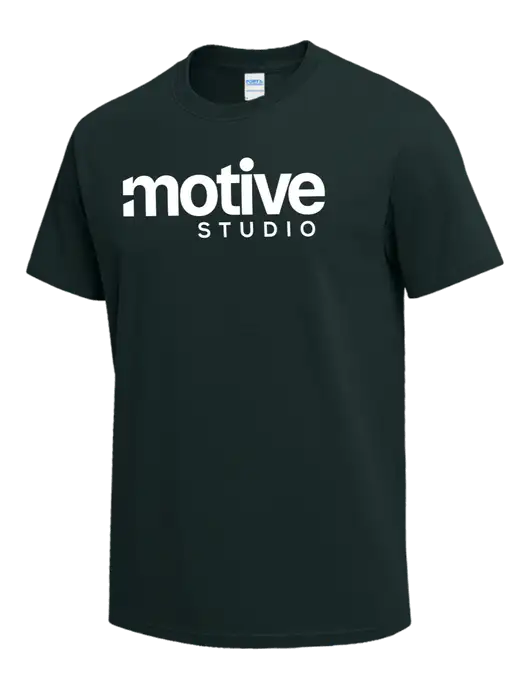 Dark Green Heavyweight 6.1 oz T-Shirt w/Motive Studio Logo
