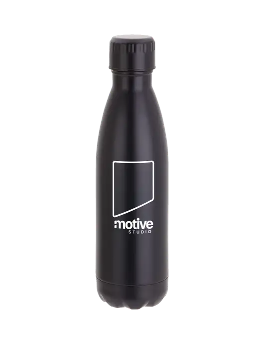 City Go Matte Black 17 oz Insulated Bottle w/Motive Studio Logo