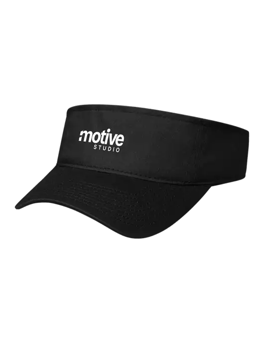 Black Cap Visor w/Motive Studio Logo