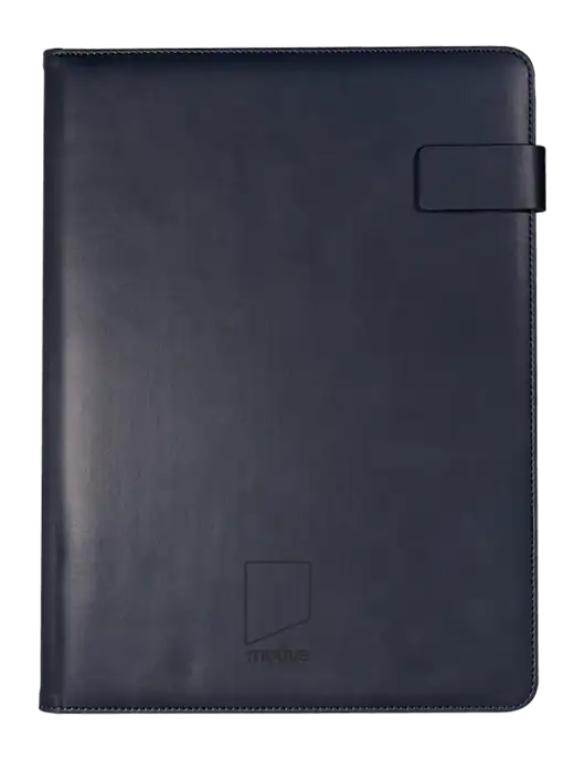 Leeman Navy Tuscany Tech Padfolio 9 x 12.125 w/Motive Studio Logo
