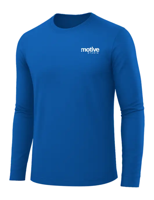 Long Sleeve Royal Blue PosiCharge Competitor Tee w/Motive Studio Logo