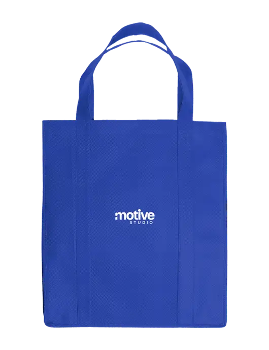 Eco Reusable Jumbo Royal Shopping Bag w/Motive Studio Logo
