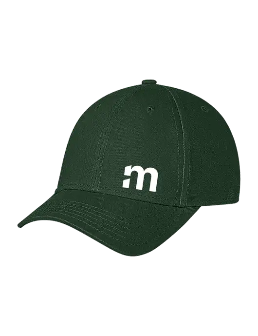 Dark Green Structured Soft Snap Closure Hook & Loop Cap w/m Icon Logo