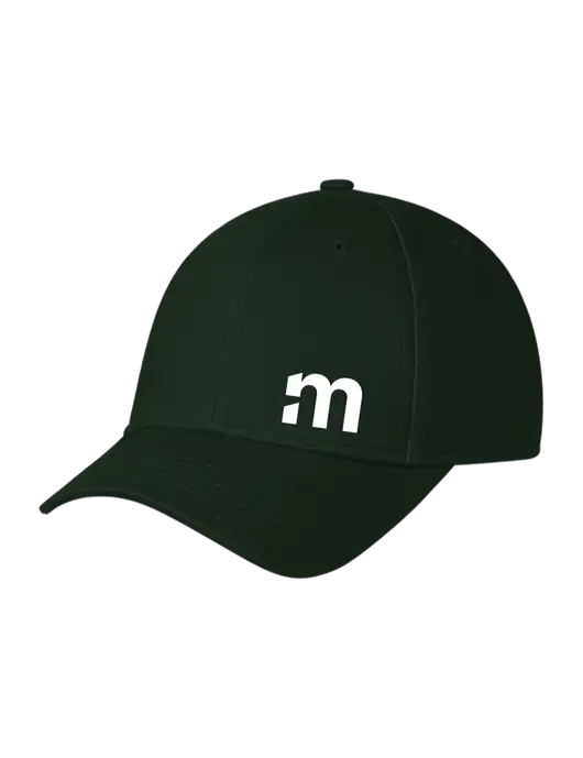 Dark Green Structured Cap Hook & Loop w/m Icon Logo