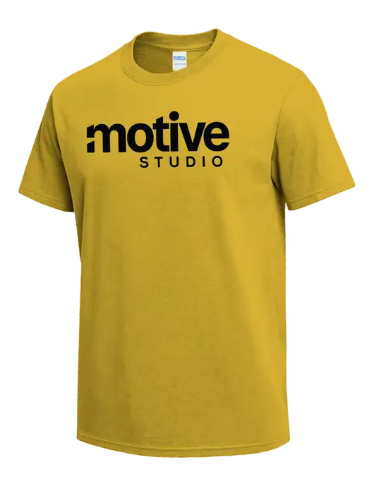 Yellow Heavyweight 6.1 oz T-Shirt w/Motive Studio Logo