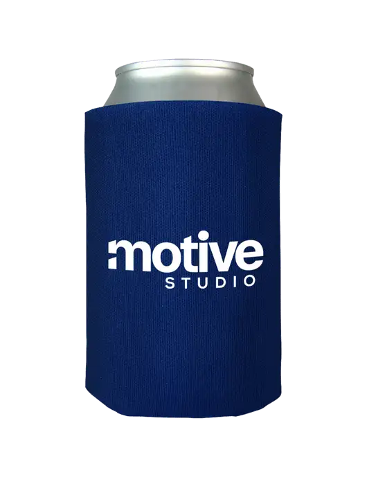 Dark Royal Blue Foam Coolie w/Motive Studio Logo