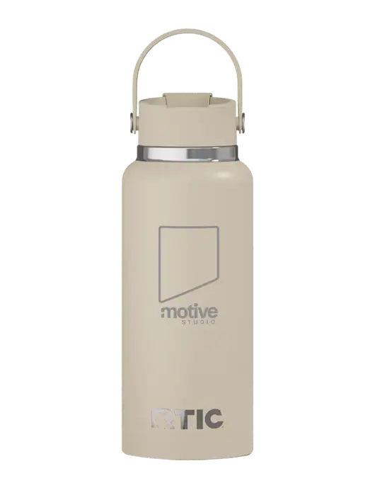 RTIC Outback 32 oz Tan Bottle w/Motive Studio Logo