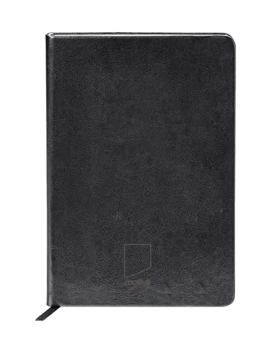 Fabrizio Black Hard Cover 5.75 x 8.3 Journal w/Motive Studio Logo