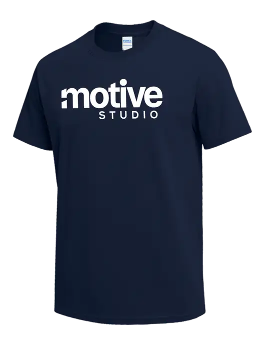 Navy Heavyweight 6.1 oz T-Shirt w/Motive Studio Logo