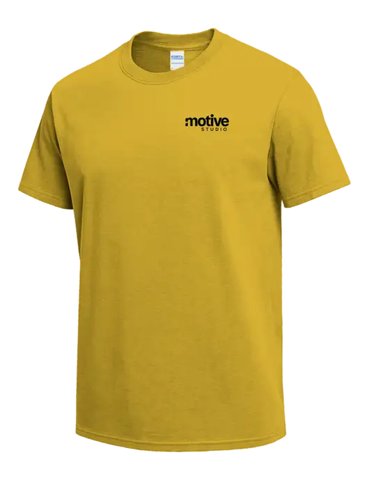 Yellow Heavyweight 6.1 oz T-Shirt w/Motive Studio Logo