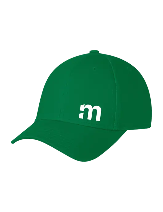 Kelly Green Structured Cap Hook & Loop w/m Icon Logo